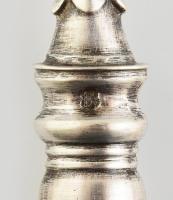 Ezüst (Ag) szervírozó lapát, gravírozott díszítéssel, Dianás jelzéssel, XIX. sz vége, SH mesterjeggy...