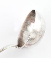 Ezüst (Ag) szervírozó villa és merőkanál, Dianás jelzéssel, XIX. sz vége, egyik "Sárga" me...