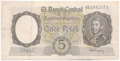 Argentína 1960-1962. 5P T:F Argentina 1960-1962. 5 Pesos C:F