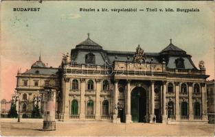 1913 Budapest I. Királyi várpalota, hirdetőoszlop. Frankendorffer Lajos kiadása (EK)