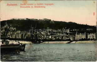 1908 Budapest XI. Gellérthegy és Citadella, Erzsébet híd, Gellért szobor. Taussig A. 7366. (fl)