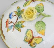 Herendi Viktória porcelán teás készlet. 6 személyes. Kézzel festett, jelzett, hibátlan!!!