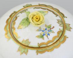 Herendi Viktória porcelán teás készlet. 6 személyes. Kézzel festett, jelzett, hibátlan!!!