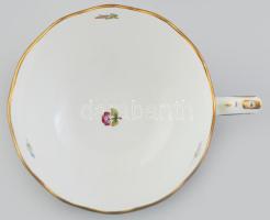 Herendi Viktória porcelán teás készlet. 6 személyes. Kézzel festett, jelzett, hibátlan!!!