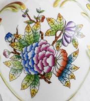 Herendi Viktória mintás váza, restaurált, jelzett, m: 15 cm