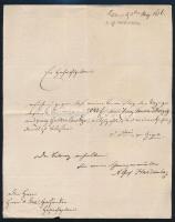 1836 gróf Hardenberg által aláírt elismervény