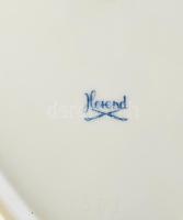 Herendi virágmintás áttört kínáló, jelzett, kopásokkal, d: 26 cm