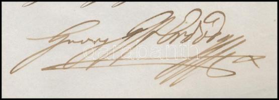 1845 gróf Erdődy György által aláírt elismervény