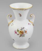 Herendi Flower Bouquet mintás kratér váza, jelzett, kopott, m: 20,5 cm