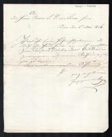 1836 Sina György Simon (1783-1856) bárónak szóló levél herceg Sagan aláírással
