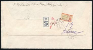 1940 Levél Budapestről 10f bérmentesítéssel, majd visszaküldve "Nem fogadta el" címkével, ...