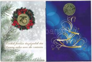 1992-2013. "Magyar Pénzverő" ünnepi emlékérem eredeti karton díszlapon (13db, több dátum n...