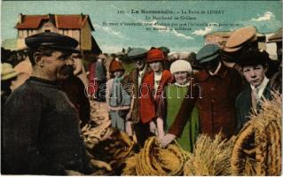 La Normandie. La Foire de Lessay, Le Marchand de Colliers / French folklore from the Lessay Fair (Normandy), market, merchant