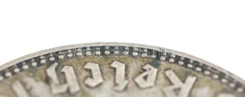 Német Harmadik Birodalom 1937D 2M Ag "Hindenburg" technológiai hibás veret (veretkettőződé...