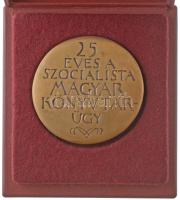 Asszonyi Tamás (1942-) 1974. "25 éves a Szocialista Magyar Könyvtárügy" kétoldalas, öntött...