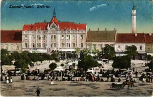 Szatmárnémeti, Satu Mare; Deák tér, piac, Pannonia szálloda / market, hotel (EK)