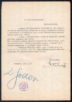 1946 Bárdossy László miniszterelnök lefoglalt villájáról szóló kettő darab levél az orosz parancsnokságnak a Nőszövetségtől