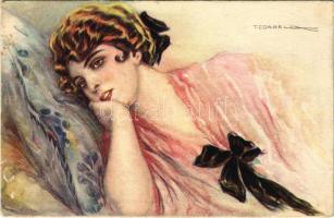 Italian lady art postcard. Anna & Gasparini 250-2. s: T. Corbella (EK)