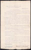 1921 Mester utcai cserkész alakulathoz írt köszönő levél Kirchlener ezredes aláírásával