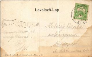 1910 Segesvár, Schässburg, Sighisoara; Fő tér, Girscht és K. Schneider üzlete. Zeidner H. kiadása 41...