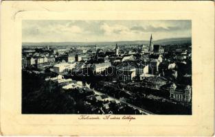 1912 Kolozsvár, Cluj; Város látképe, színház építése. W.L. Bp. 6402. 1910. / construction of the theatre (kis szakadások / small tears)