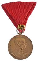 1898. Jubileumi Emlékérem a Fegyveres Erő Számára / Signum memoriae (AVSTR) bronz kitüntetés eredeti mellszalagon T:XF ph. Hungary 1898. Commemorative Jubilee Medal for the Armed Forces bronze decoration with original ribbon C:XF edge errors NMK 249.