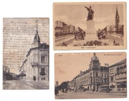 Arad - 3 db régi képeslap (Kossuth szobor, Eötvös utca, Andrássy tér / - 3 pre-1945 postcards