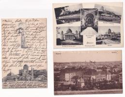 5 db RÉGI magyar város képeslap: Esztergom és Sopron