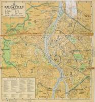 cca 1940 Stadtplan von Budapest, der Haupt- und Residenzstadt Ungarns - Katholische Kirchen und Klös...