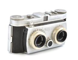 Belca Werk VEB Belplasca sztereo fényképezőgép Carl Zeiss Tessar 3,5/37,5mm objektívvel, kissé megvi...