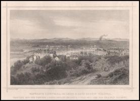 cca 1850 Ludwig Rohbock (1820-1883): Vágvölgye Lipótvára,- Galgócz-s gróf Erdödy várával. - Wagthal ...