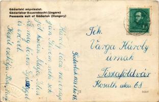 1938 Géderlak, Géderlaki népviselet, magyar folklór. Tumpek fényképész (Paks) photo (fa)