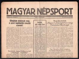 Magyar Népsport 1956. nov. 2. száma a forradalom alatti sport híreivel