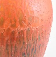 Jelzés nélkül: Retró kerámia váza, kopásokkal, m: 41 cm