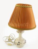 Zsolnay búzavirág mintás lámpa, sérült, hiányos, nincs kipróbálva, m: 55 cm