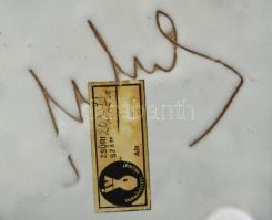 Mihály Béla: Ikebana. Jelzett, hibátlan, kis vízkőnyomok, d: 13x14 cm