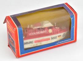Tűzoltóhajó, elemes játék, eredeti dobozában, h: 18 cm
