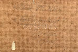 Koch Vilmos (1927-2006): Gémeskút. Olaj, farost, jelzett, hátoldalán autográf felirattal, dekoratív ...