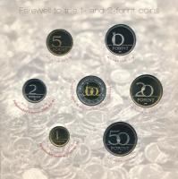 2008. 1Ft-100Ft (7xklf) "Búcsú az egy- és kétforintostól" forgalmi sor szettben T:PP Adamo...