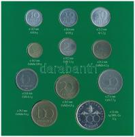 1995. 10f-100Ft (10xklf) "Magyarország pénzérméi" forgalmi sor dísztokban, + 200Ft Ag &quo...