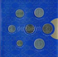 2000. 1Ft-100Ft (7xklf) forgalmi sor szettben + "200Ft Millenium" T:BU patina, belső tokon...