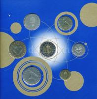 2000. 1Ft-100Ft (7xklf) forgalmi sor szettben + "200Ft Millenium" T:BU patina, belső tokon...