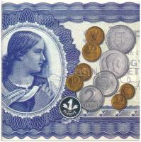 2006. 1Ft-100Ft (7xklf) forgalmi sor szettben + 1946. 1Ft Ag "Hatvanéves a Forint" utánver...