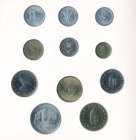 1993. 10f-200Ft (11xklf) forgalmi sor, benne 200Ft Ag "MNB", "Magyarország pénzérméi&...