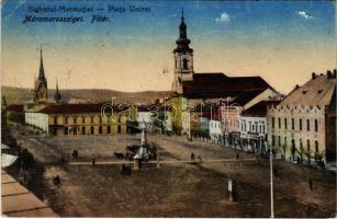 1923 Máramarossziget, Sighetu Marmatiei; Fő tér / main square (EK)