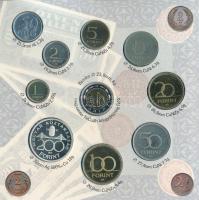 1997. 50f-200Ft (6xklf) forgalmi sor, benne 200Ft Ag "Deák", a belső tok ragasztása részbe...