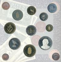 1997. 50f-200Ft (6xklf) forgalmi sor, benne 200Ft Ag "Deák", a belső tok ragasztása részbe...