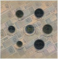 2002. 1Ft-100Ft (7xklf) + 100Ft "Kossuth" forgalmi sor szettben T:BU belső tok ragasztása ...