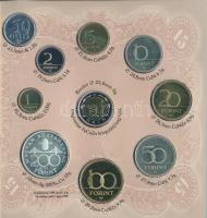 1998. 50f-200Ft (10xklf) forgalmi sor + 1998. 100Ft alpakka "1848-1849. Szabadságharc 150. évfo...