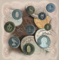 1998. 50f-200Ft (10xklf) forgalmi sor + 1998. 100Ft alpakka "1848-1849. Szabadságharc 150. évfo...